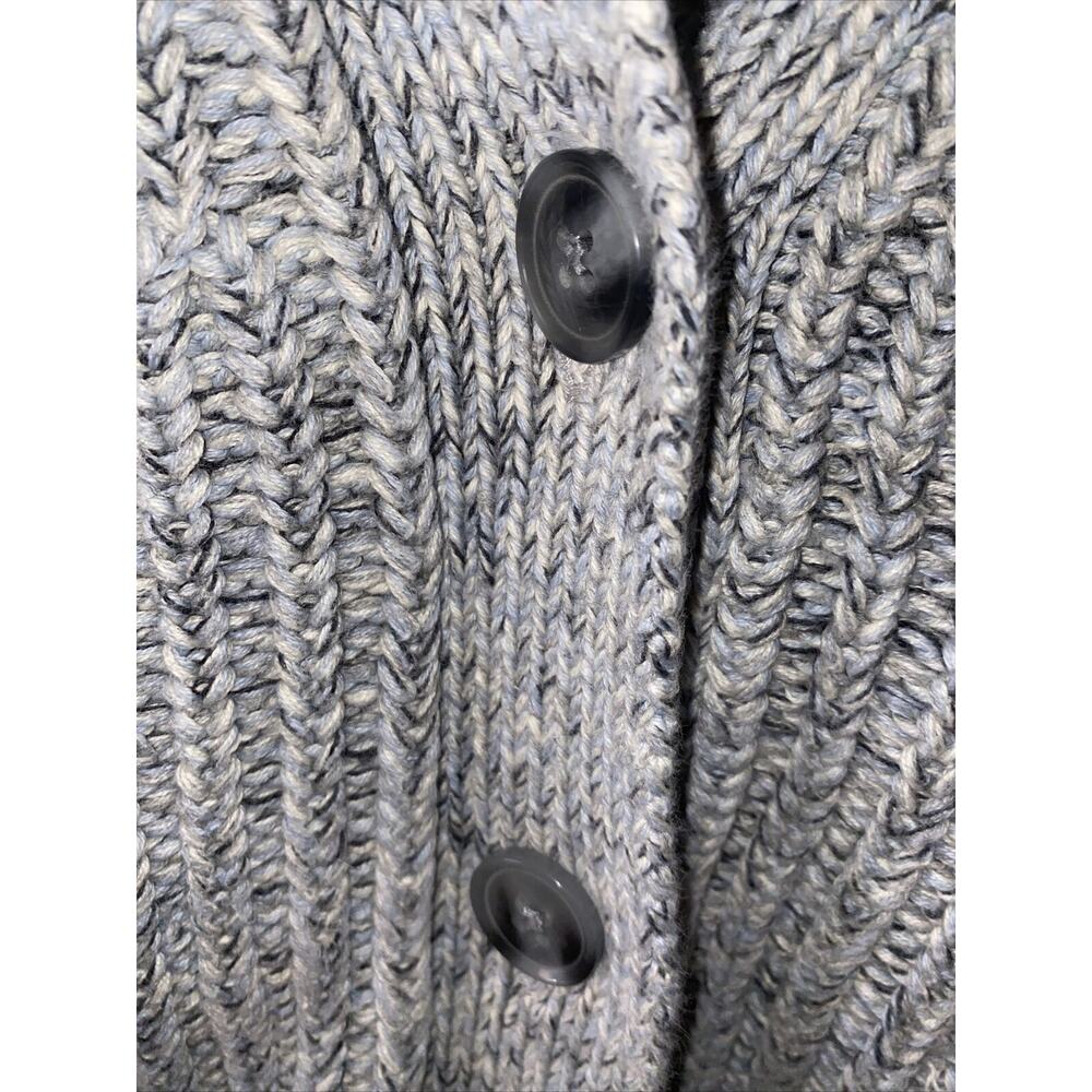 Lucky Brand Womens XS Boyfriend Cardigan Gray Cotton Knit Button Sweater - Picture 3 of 8